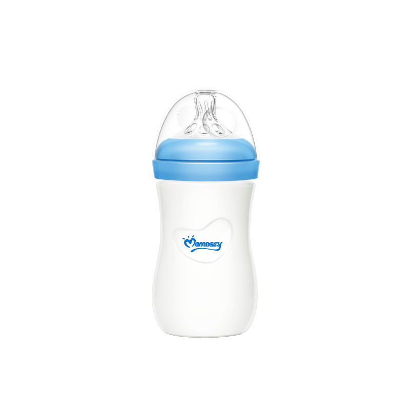 Momeasy 240ML Borosilicate Glass Wide-neck Feeding Bottle
