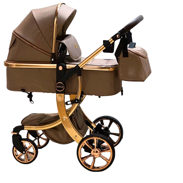 gold car seat and stroller Aimile 2 in 1 Gold Stroller – Stroller World