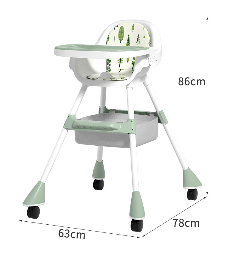 Baby High Chair - Light Green