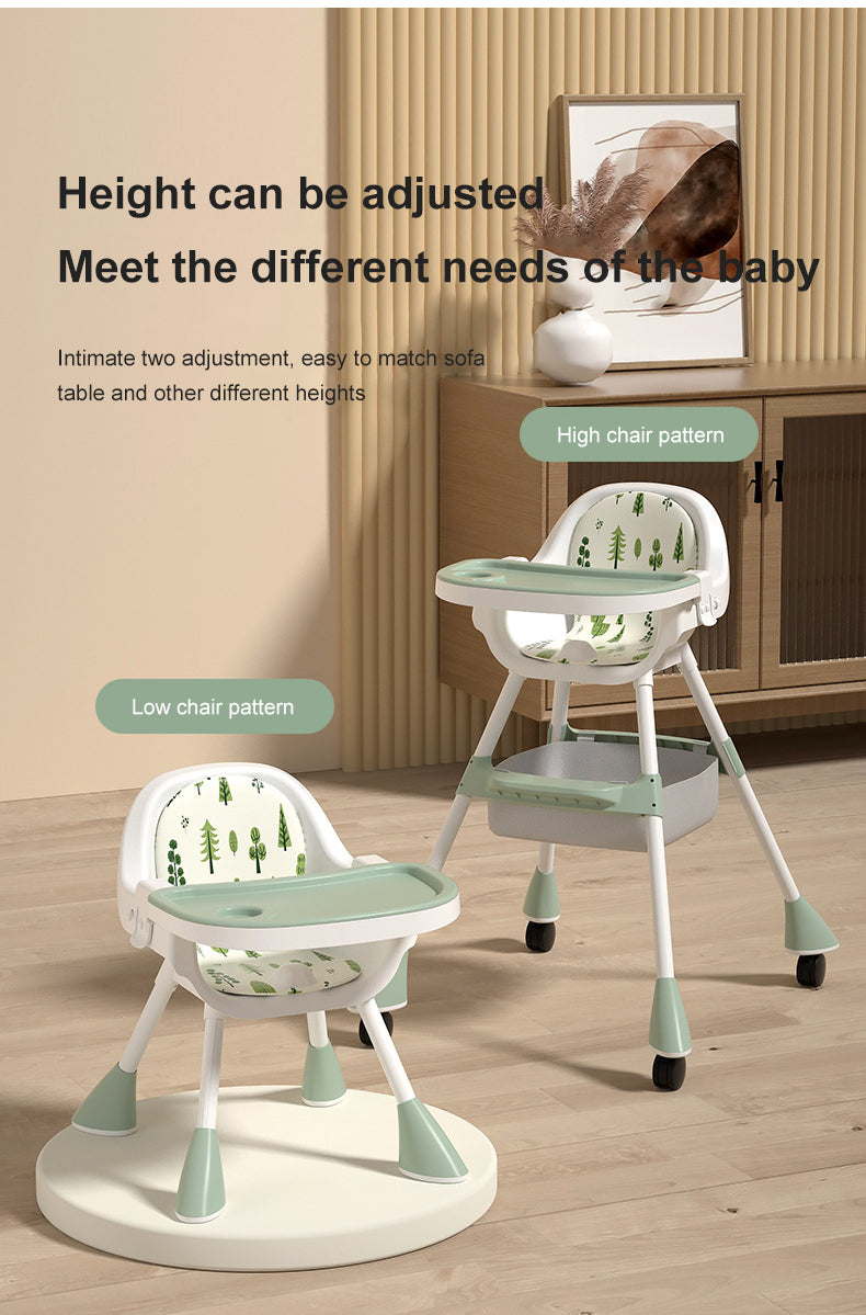 Baby High Chair - Light Green