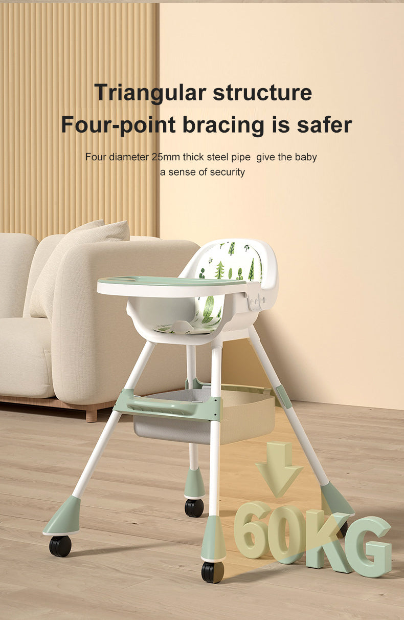 Baby High Chair - Light Green