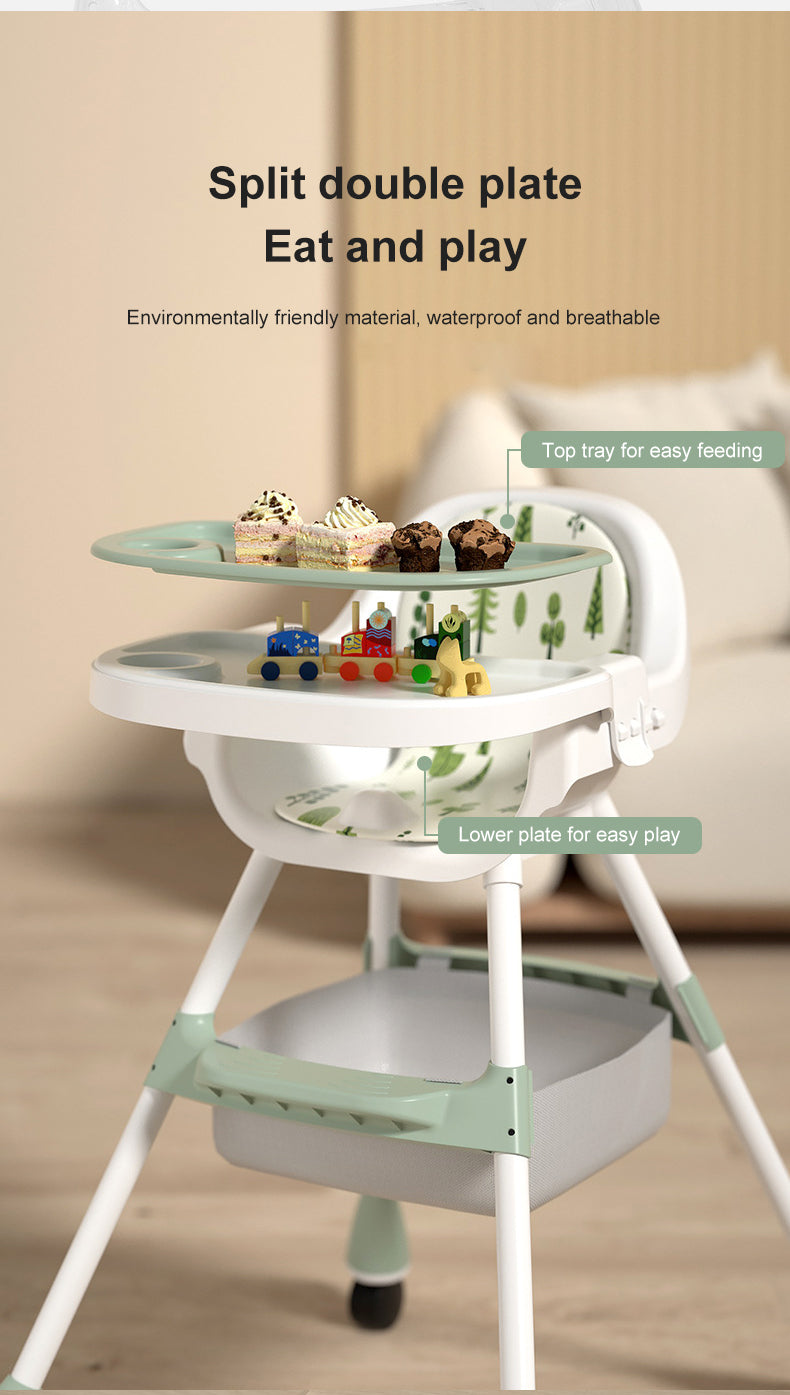 Baby High Chair - Light Green