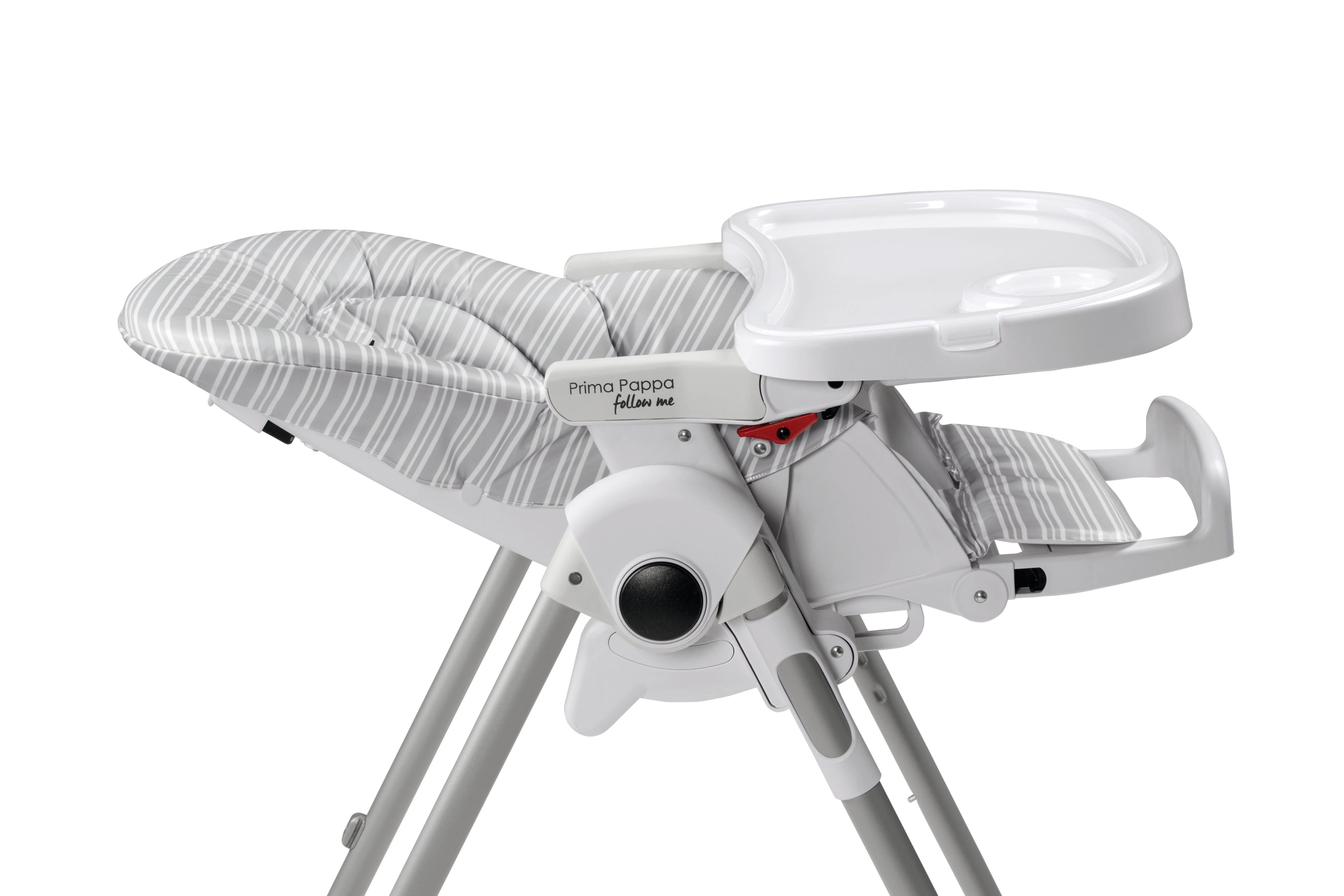 Prima Pappa Follow Me Highchair- Linear Grey Regular