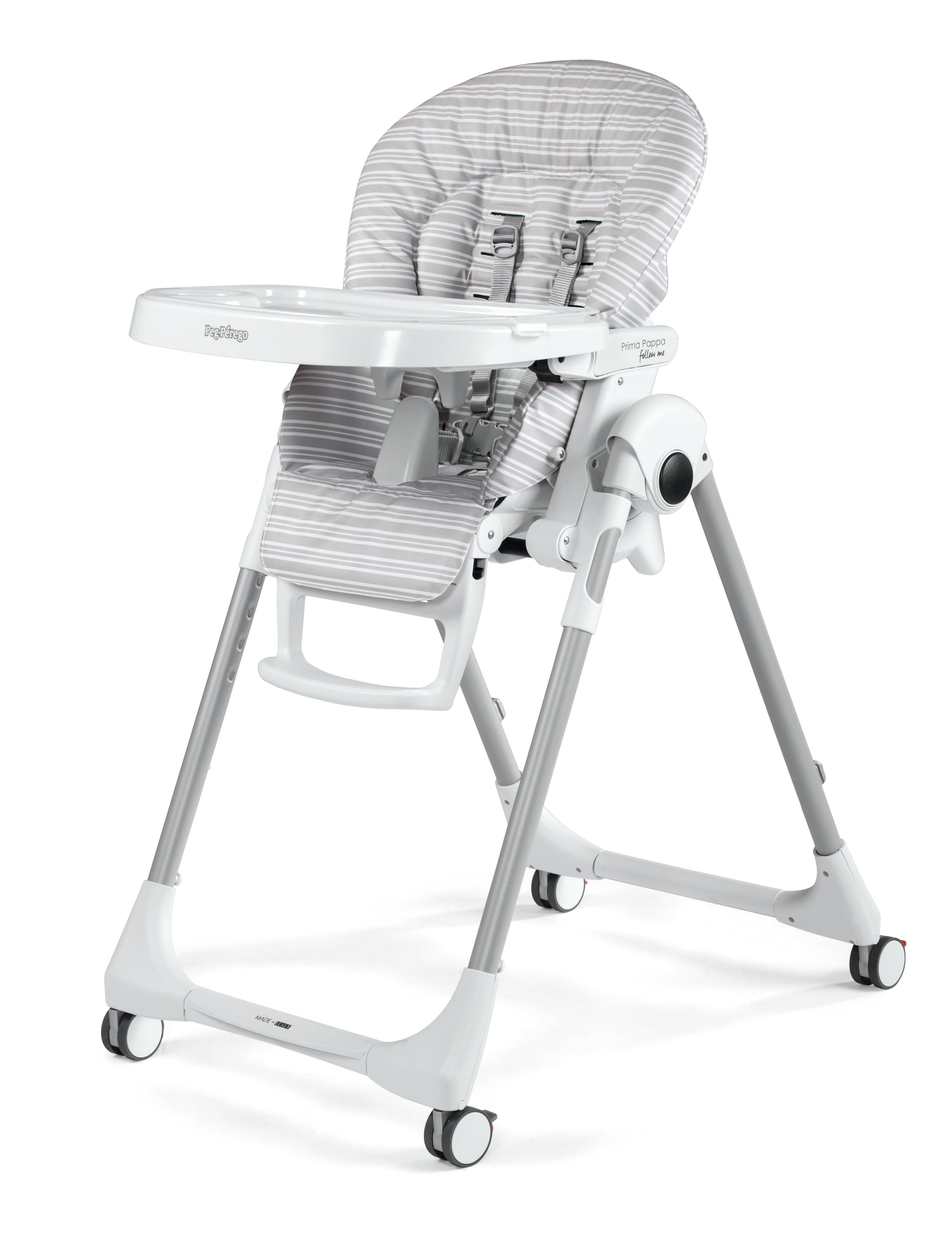 Prima Pappa Follow Me Highchair- Linear Grey Regular
