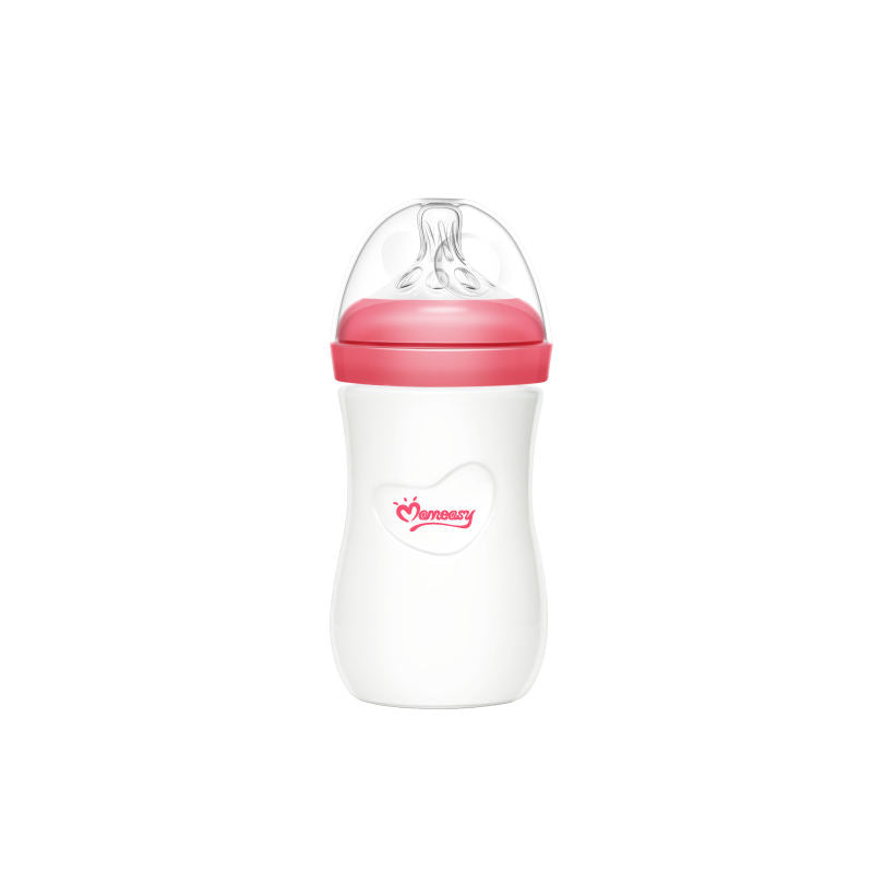 Momeasy 240ML Borosilicate Glass Wide-neck Feeding Bottle