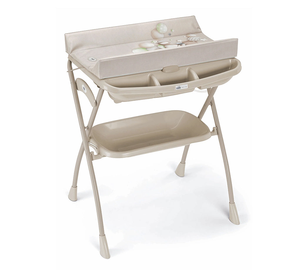 Volare Baby Bath with Changing Station - Cream