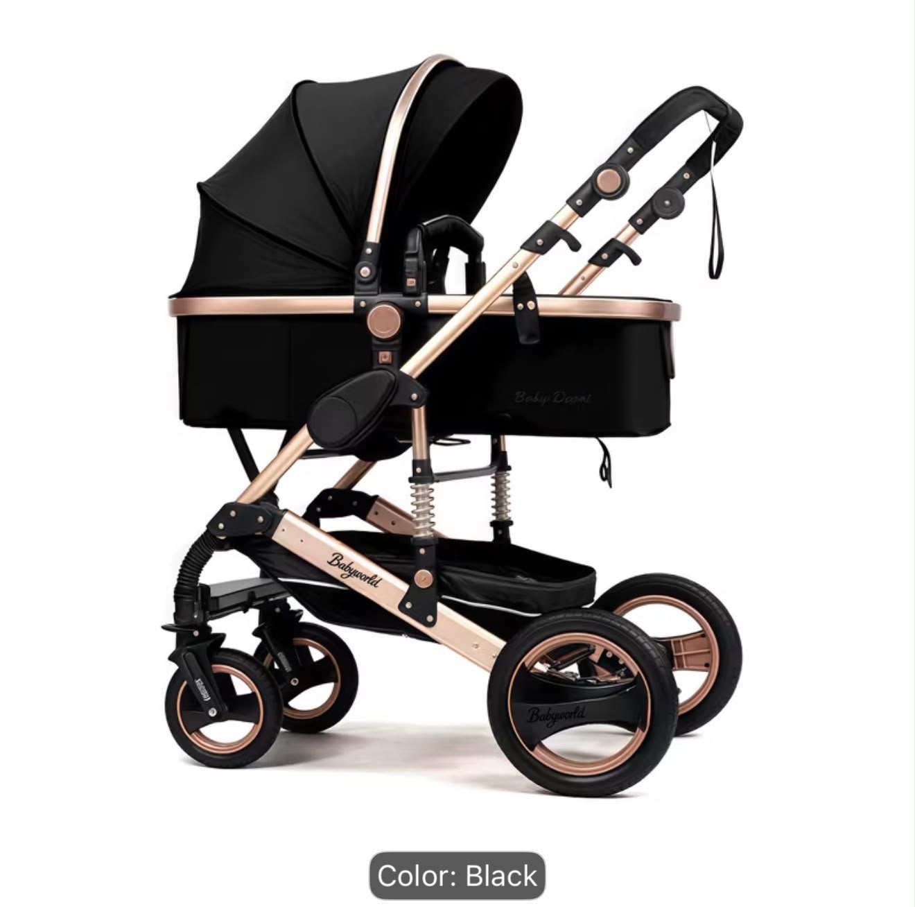Belecoo Q3 2-in-1 Stroller - Black